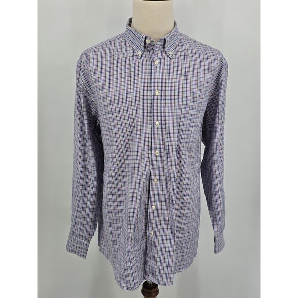 Charles Tyrwhitt Weekend Non Iron Classic Fit Pastel Plaid Shirt Men's XXL - Picture 2 of 6